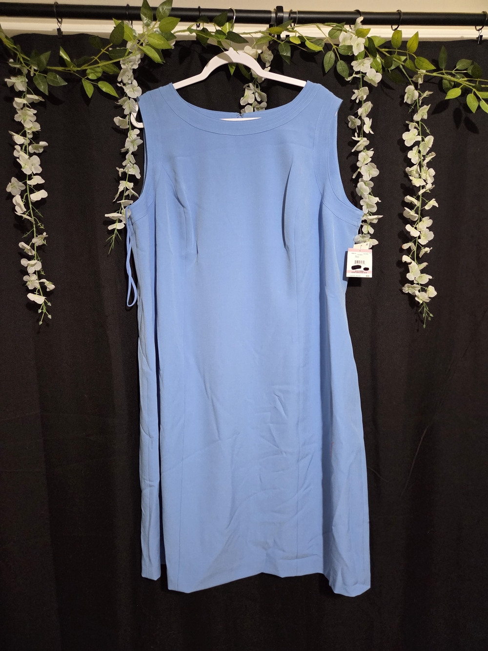 Kasper Sky Blue Sleeveless Shift Dress